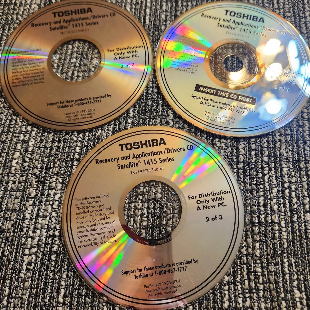 🔥 Toshiba Satellite 1415 Series Recovery CDs